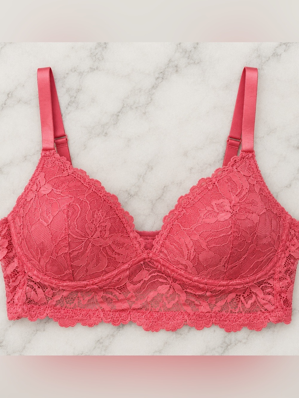 B. Luxe lace pink bra p